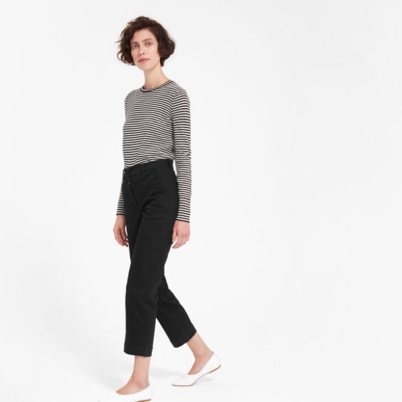 Everlane Pants - Everlane Straight Leg Crop, Black, Size 12